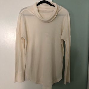 NWT Anthropologie Off White Thermal Turtleneck M